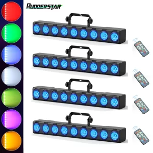 1/2/4PCS 9LEDs 4IN1 Wall Wash Lamp 36W RGBW Lights Bar Stage Lighting Effect DJ Party Lights Projection Light for Disco Theater